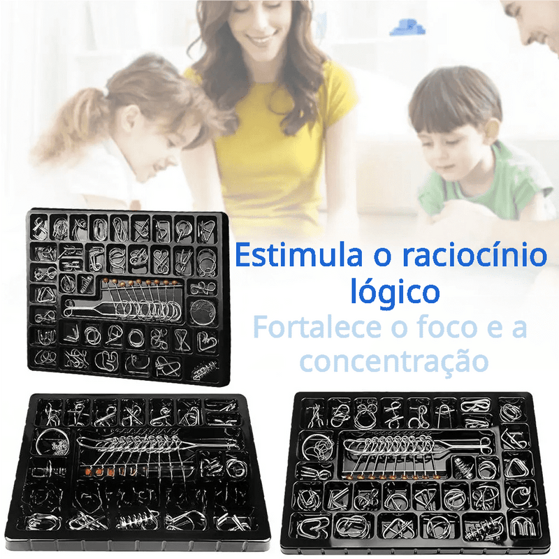 Quebra Cabeça Metálico 3D: Desafio de Raciocínio IQ Puzzle - My Store