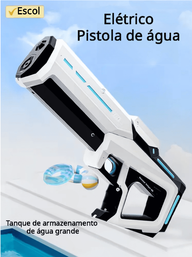 Pistola de Água Elétrica com Sucção Automática AquaBlast Pro: para Ação Ininterrupta - My Store