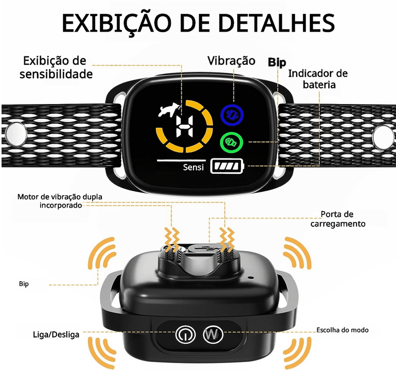 Coleira SmartBark Pro: Controle Inteligente de Latidos, Fácil e Seguro - My Store